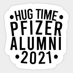 Vaccinated Pfizer Alumni black Sticker